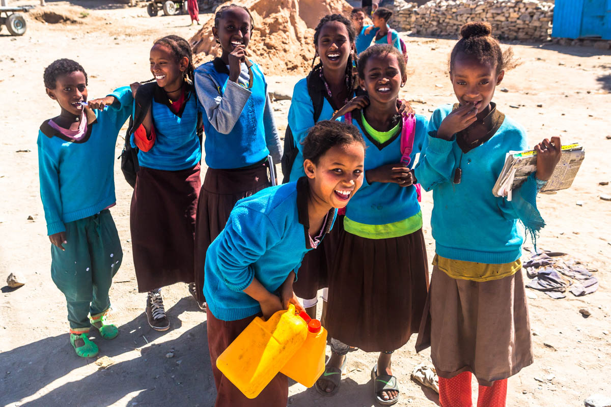 Ethiopian girls going to school nonprofit